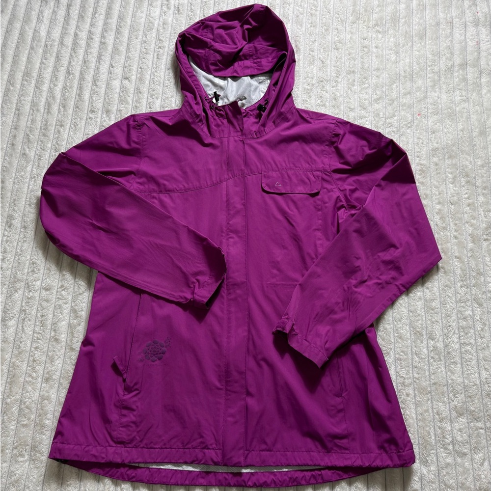 Paradox Women's Purple Hooded Full Zip Lightweight Mid-Length Jacket M